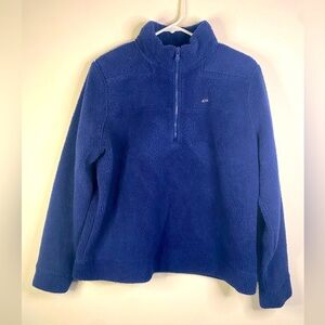 Women's Vineyard Vines Blue Pull Over Quarter Zip Cozy Sweatshirt Size Large